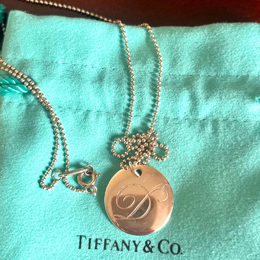 Authentic Tiffany “D” necklace